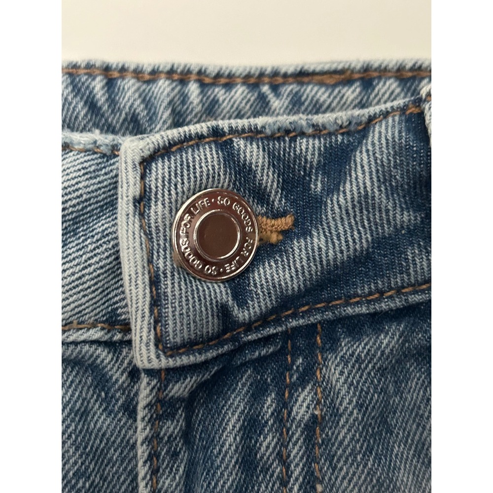 SO Girls Two-Tone Wide Leg Jeans Light Wash Blue Denim Size 10 High Waisted.J-72 - Picture 5 of 10